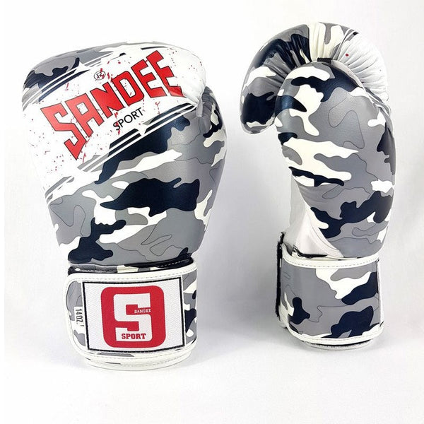 Sandee Sport Boxing Gloves Camo Grey