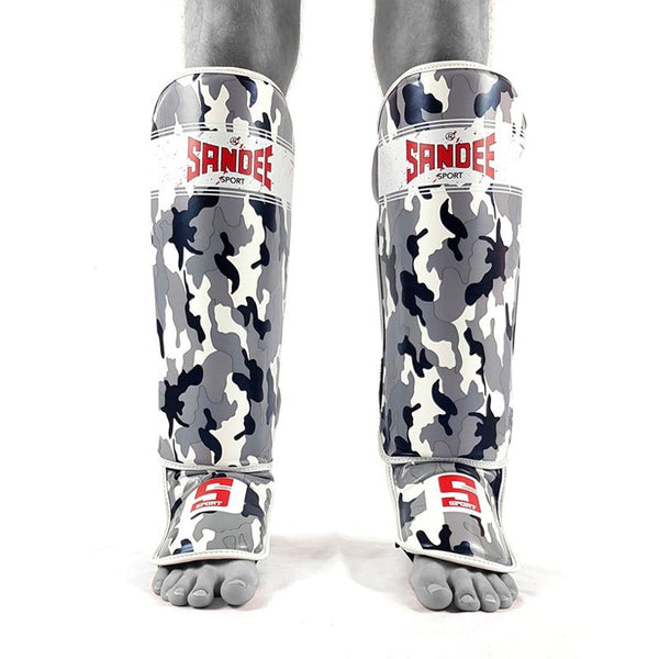 Sandee Sport Slim Shinguards Camo Grey