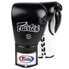 Fairtex BGL3 Lace-up Sparring Boxing Gloves Black-White