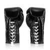 Fairtex BGL6 Lace-up Competition Boxing Gloves - Black