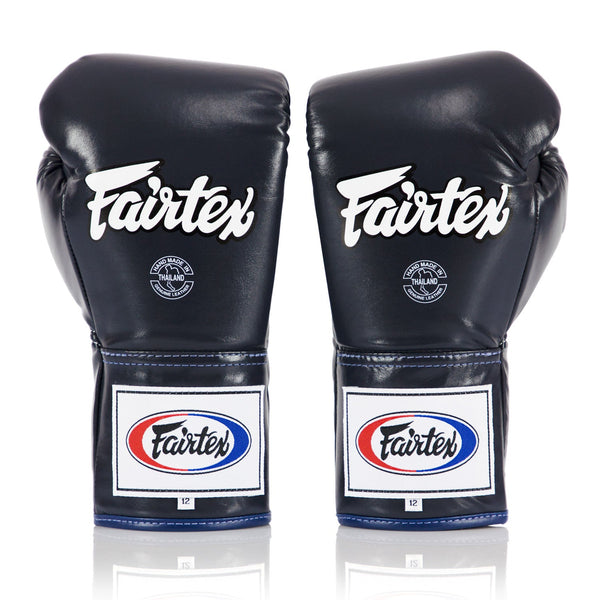 Fairtex BGL6 Lace-up Competition Boxing Gloves - Blue