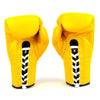 Fairtex BGL6 Lace-up Competition Boxing Gloves - Yellow