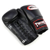 Twins BGLL1 Lace-up Boxing Gloves Black
