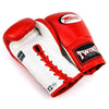 Twins BGLL1 Lace-up Boxing Gloves Red/White