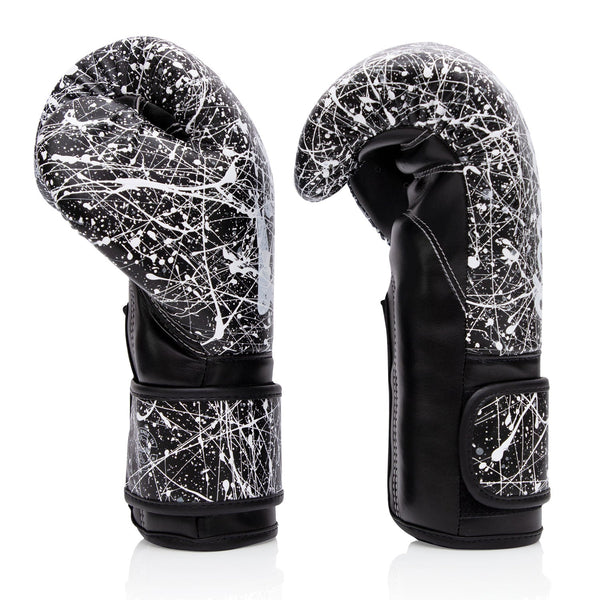 Fairtex BGV14PT Painter Microfibre Boxing Gloves - Black-White