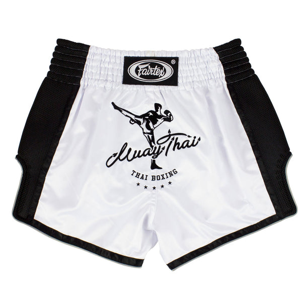 BS1707 Fairtex Slim Fit Muaythai Shorts White