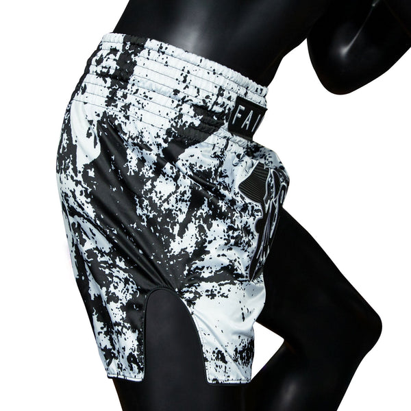 BS1948 Fairtex Grunge White Muaythai Shorts