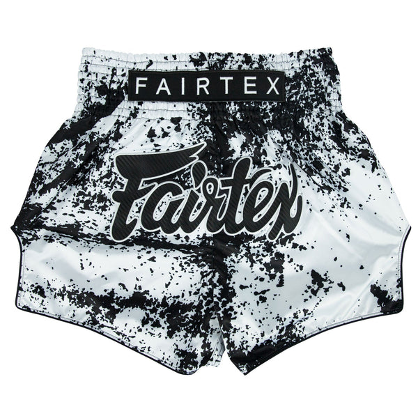 BS1948 Fairtex Grunge White Muaythai Shorts