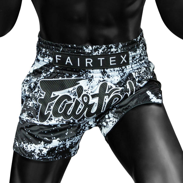 BS1949 Fairtex Grunge Black Muaythai Shorts