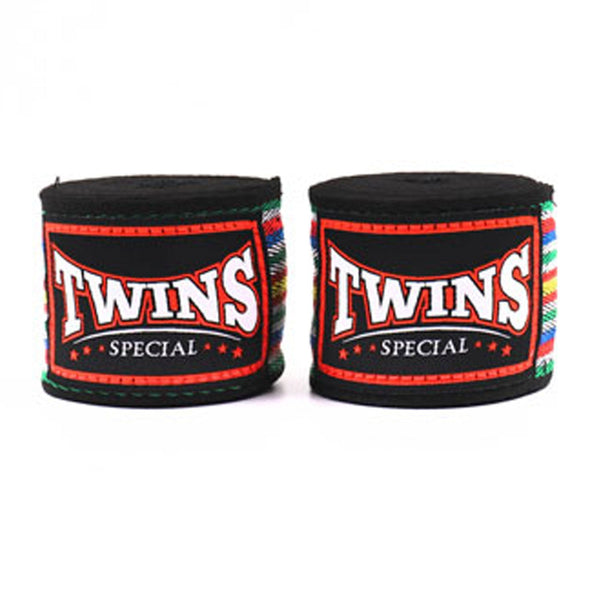 Twins Special CH2 5m Cotton Handwraps - Black Striped