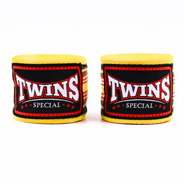 Twins Special CH2 5m Cotton Handwraps - Yellow Striped