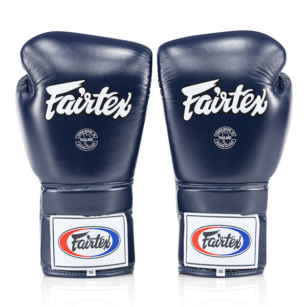 Fairtex BGL3 Lace-up Sparring Gloves - Blue