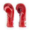 Fairtex BGL3 Lace-up Sparring Gloves - Red