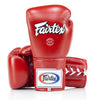 Fairtex BGL3 Lace-up Sparring Gloves - Red
