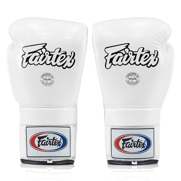 Fairtex BGL3 Lace-up Sparring Gloves - White