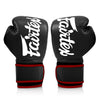 Fairtex BGV14 Microfibre Boxing Gloves - Black (Red Trim)