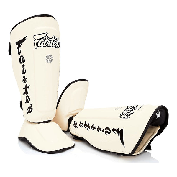 Fairtex SP7 Twister Detachable Shin Guards- White