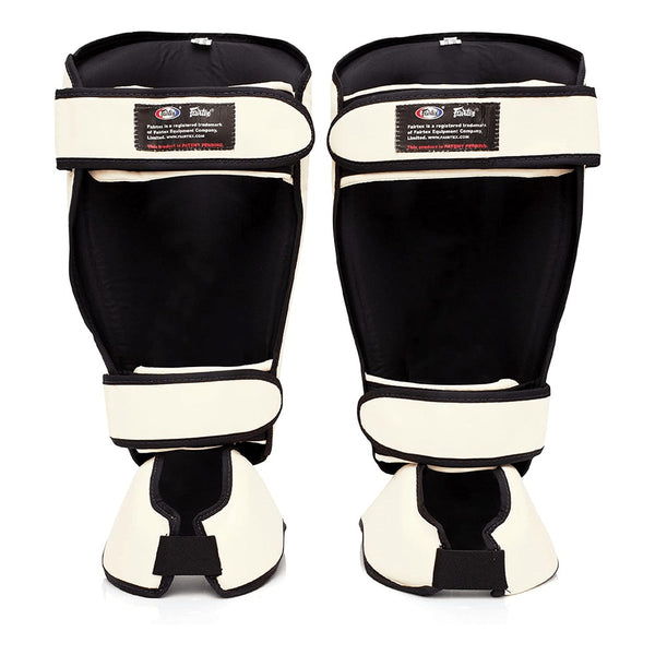 Fairtex SP7 Twister Detachable Shin Guards- White