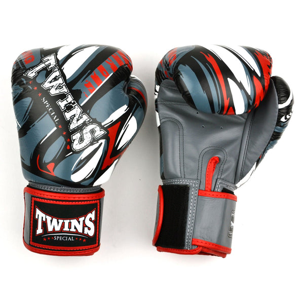 FBGVL4-55 Twins Demon Boxing Gloves Grey-Red