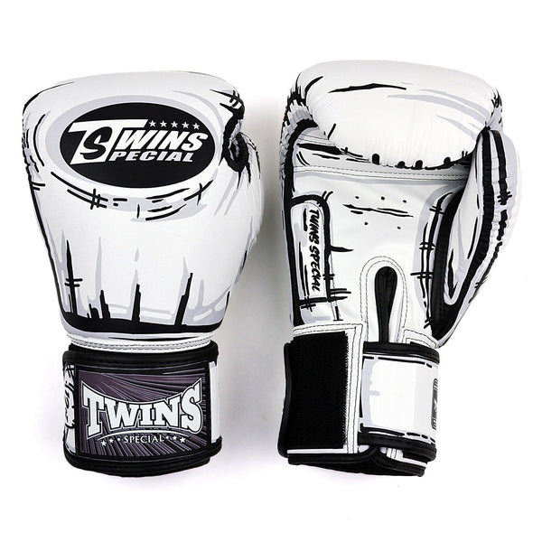 FBGVL4-66 Twins Comic Boxing Gloves White