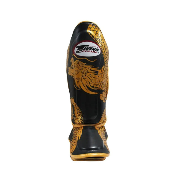 Twins FSGL10-49 Leather Shinguards Dragon Gold/Black