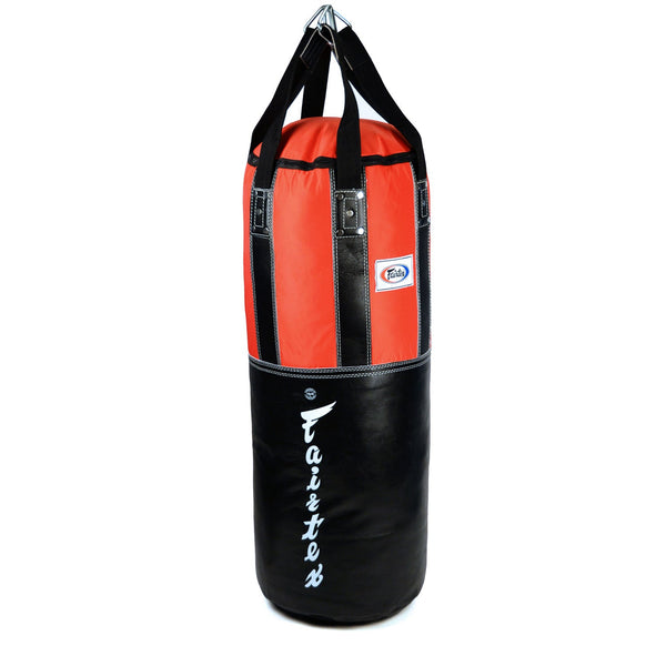 Fairtex HB3 Extra Large Leather Heavy Bag - Black-Red (FILLED)
