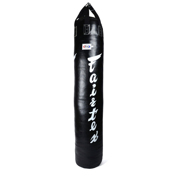 Fairtex HB6 6ft Muaythai Banana Bag - Black-White (FILLED)