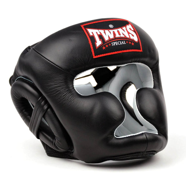 Twins HGL3 Leather Sparring Headguard Black