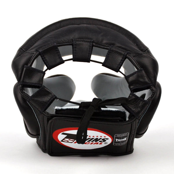 Twins HGL3 Leather Sparring Headguard Black