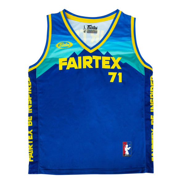 JS26 Fairtex Basketball Jersey Blue-Yellow