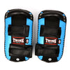 KPL10 Twins Curved Leather Thai Kick Pads Light Blue-Black