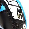 KPL10 Twins Curved Leather Thai Kick Pads Light Blue-Black