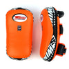 KPL10 Twins Curved Leather Thai Kick Pads Orange-Black