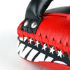 KPL10 Twins Curved Leather Thai Kick Pads Red-Black