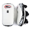 Twins Special KPL12 Deluxe Curved Leather Kick Pads - White-Black