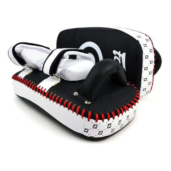 Fairtex KPLC5 Microfibre Thai Kick Pads Black White