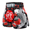 TUFF Muay Thai Shorts - MS638 - Black Japanese Koi Fish