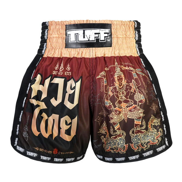 TUFF Muaythai Shorts Retro Style - MSC101 - Yant Narai Turning the Land