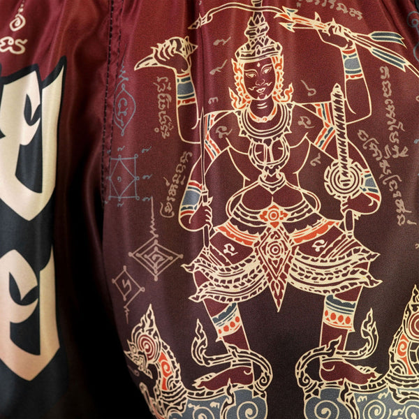 TUFF Muaythai Shorts Retro Style - MSC101 - Yant Narai Turning the Land