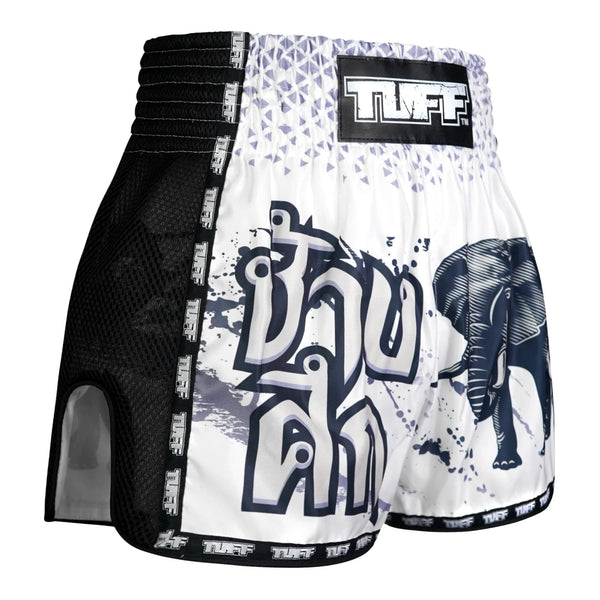 MSC112 TUFF Muaythai Shorts Retro Style War Elephant