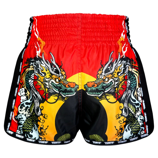 TUFF Muaythai Shorts Retro Style - MSC113 - Chinese Dragon and Tiger