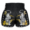 MSC120 TUFF Muaythai Shorts Retro Style Black Twin Tiger