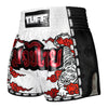 TUFF Muaythai Shorts Retro Style - MSC121 - White Twin Tiger