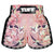 MSC123 TUFF Muaythai Shorts Retro Style Pink Birds With Roses