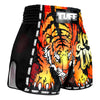 MSC125 TUFF Muaythai Shorts Retro Style Black Furious Tiger
