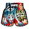 MSC126 TUFF Muaythai Shorts Retro Style Red Furious Tiger