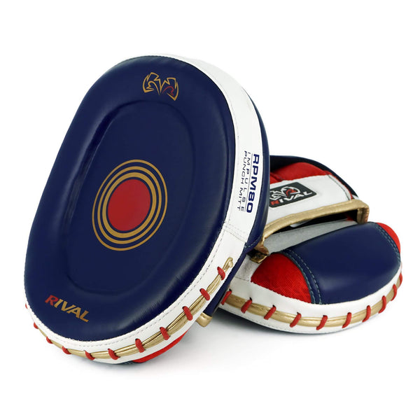 Mesh ventilation top of Rival RPM80 navy punch mitts