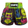 TUFF High-Cut Retro Muaythai Shorts - RMS119 - Neon Graffiti