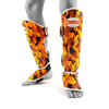 Sandee Kids Shin Guards Camo Orange