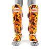 Sandee Kids Shin Guards Camo Orange